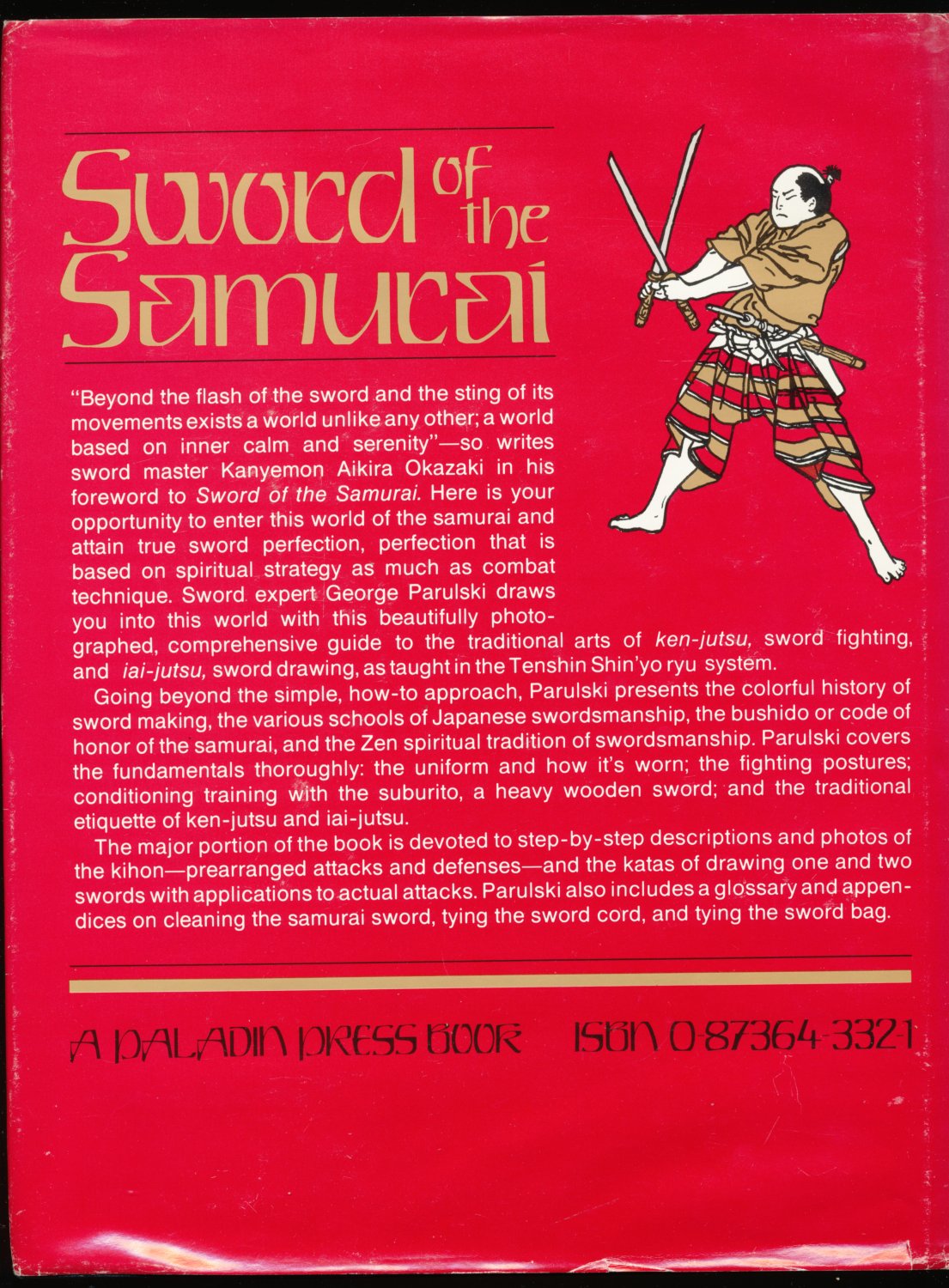 SWORD OF THE SAMURAI: THE CLASSICAL ART OF JAPANESE… By George R. Parulski  9780873643320