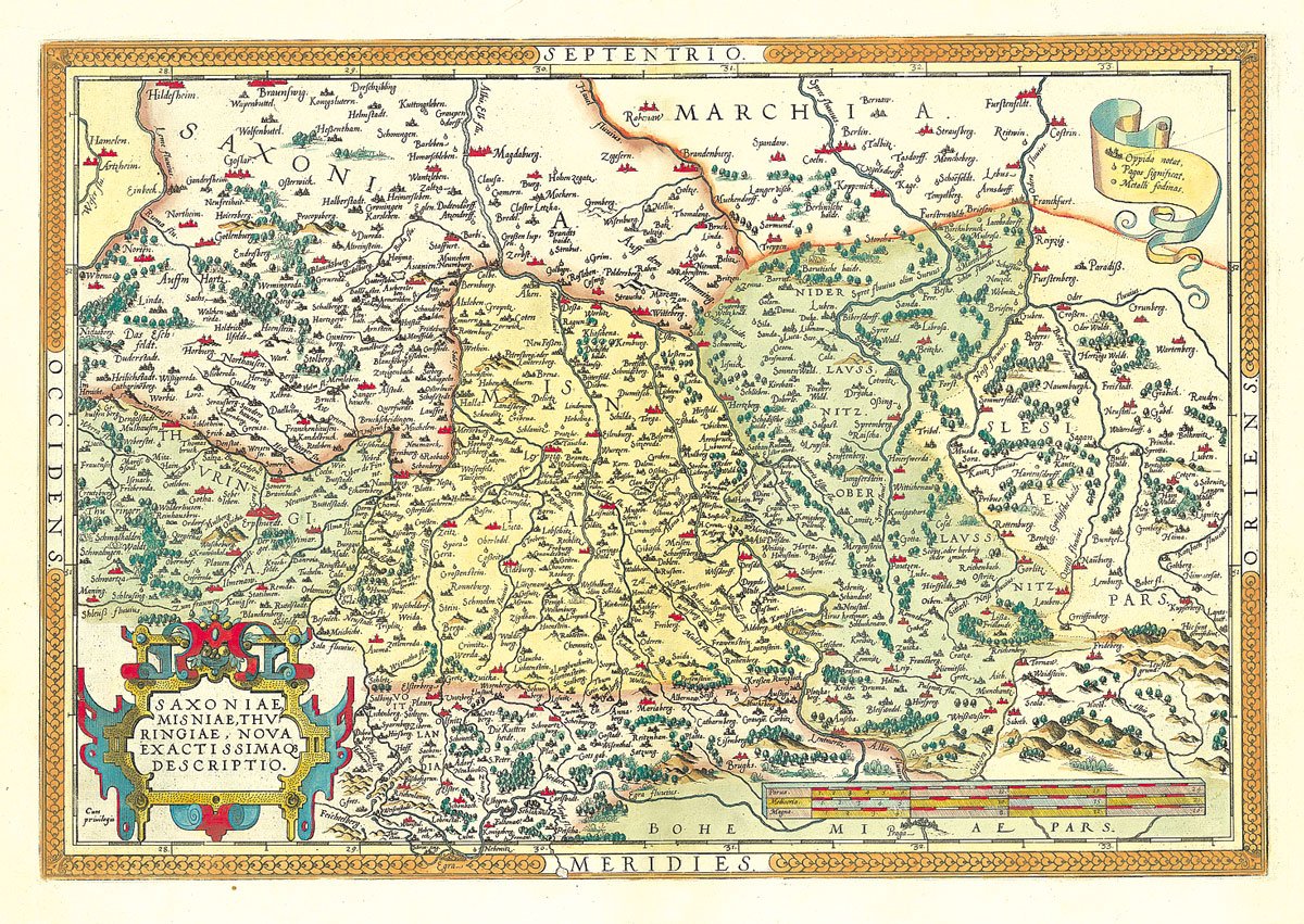 Historische Karte: Sachsen, Meißen, Thüringen 1570 “ (Abraham Ortelius) –  Buch antiquarisch kaufen – A01ncOr801ZZ8