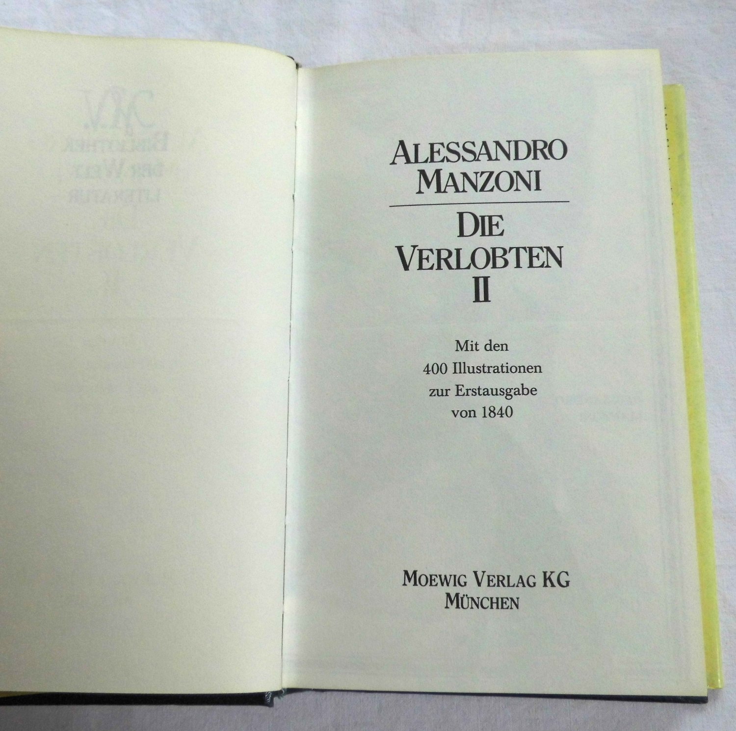 II S.D. Die Verlobten Vol . Alessandro Manzoni 