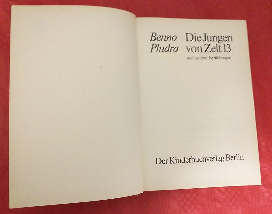 Benno Pludra Die Jungen von Zelt 13 und andere Erzählungen Kinderbuch DDR 1975 