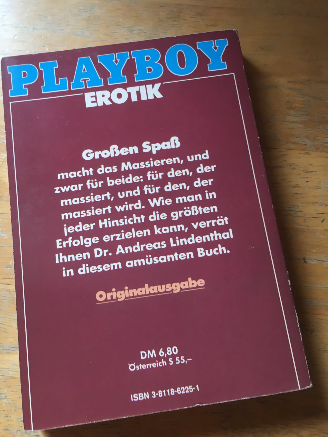 Playboy Erotik Erotische Massage“ (Andreas Lindenthal) – Buch gebraucht  kaufen – A02ozi6901ZZJ