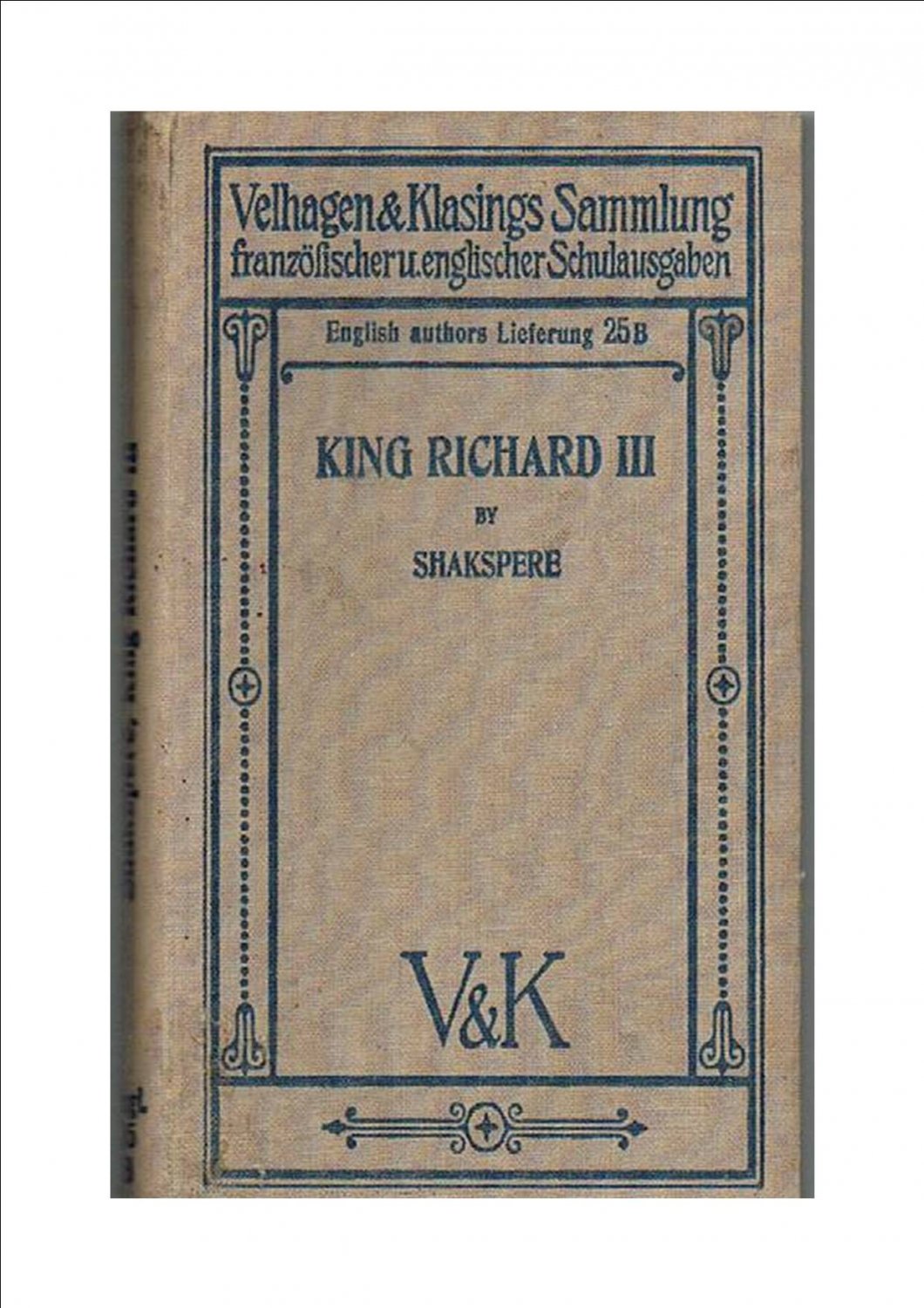 Shakespeare William The Tragedy Of King Richard Iii Paul Poppe Buch Antiquarisch Kaufen A02pfe0s01zzl