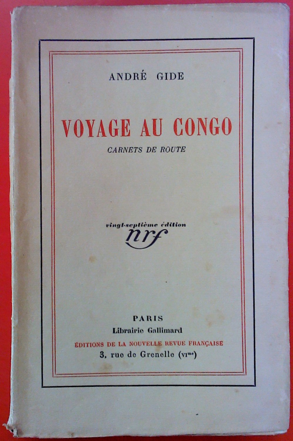 Voyage Au Congo Andre Gide Buch Antiquarisch Kaufen A02pafad01zzq