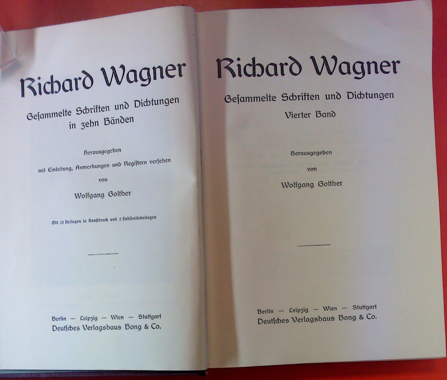 „Richard Wagner Gesammelte Schriften und Dichtungen“ Bücher gebraucht