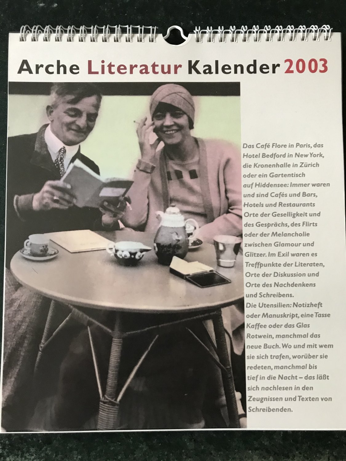 Arche Literatur Kalender 2003 Caf s und Restaurants als Buch