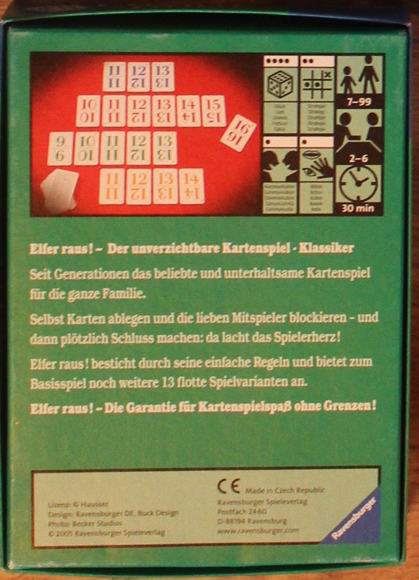 Ravensburger Kartenspiele Elfer Raus Kartenlegespiel Klassiker Karten Spiel 
