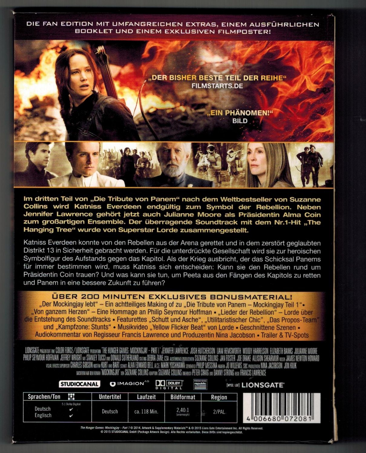 Die Tribute Von Panem Mockingjay Teil 1 Der Mut Francis Lawrence Film Gebraucht Kaufen A02mwy9o11zz5