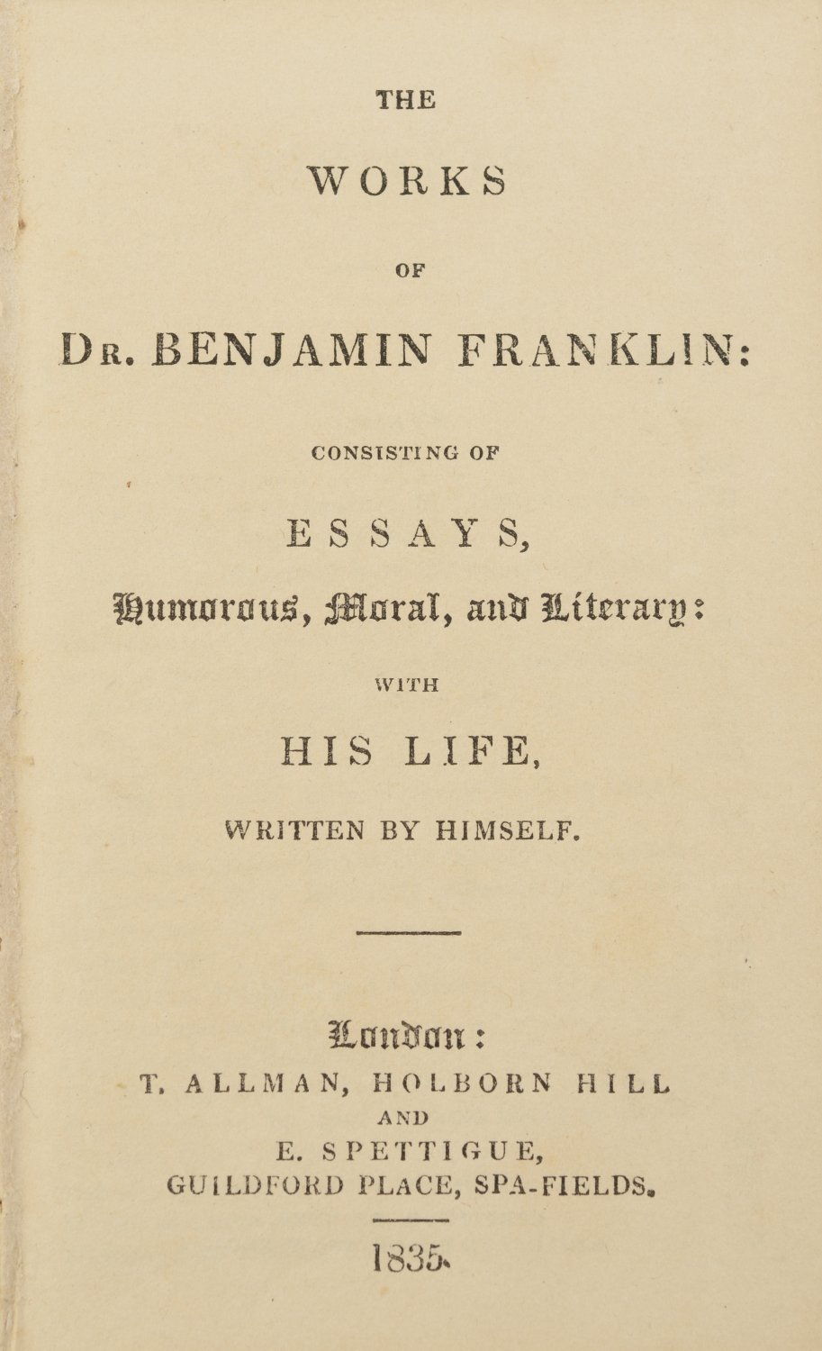 The Works Of Dr Benjamin Franklin Buch Antiquarisch Kaufen A02bh6aw01zz5