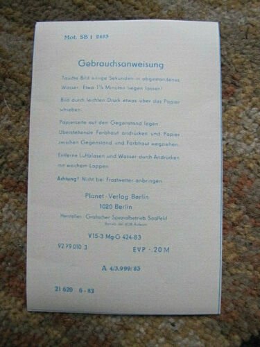 DDR ABZIEHBILDER PLANET VERLAG BERLIN SB 1 8453 WEIHNACHTEN OSTALGIE 