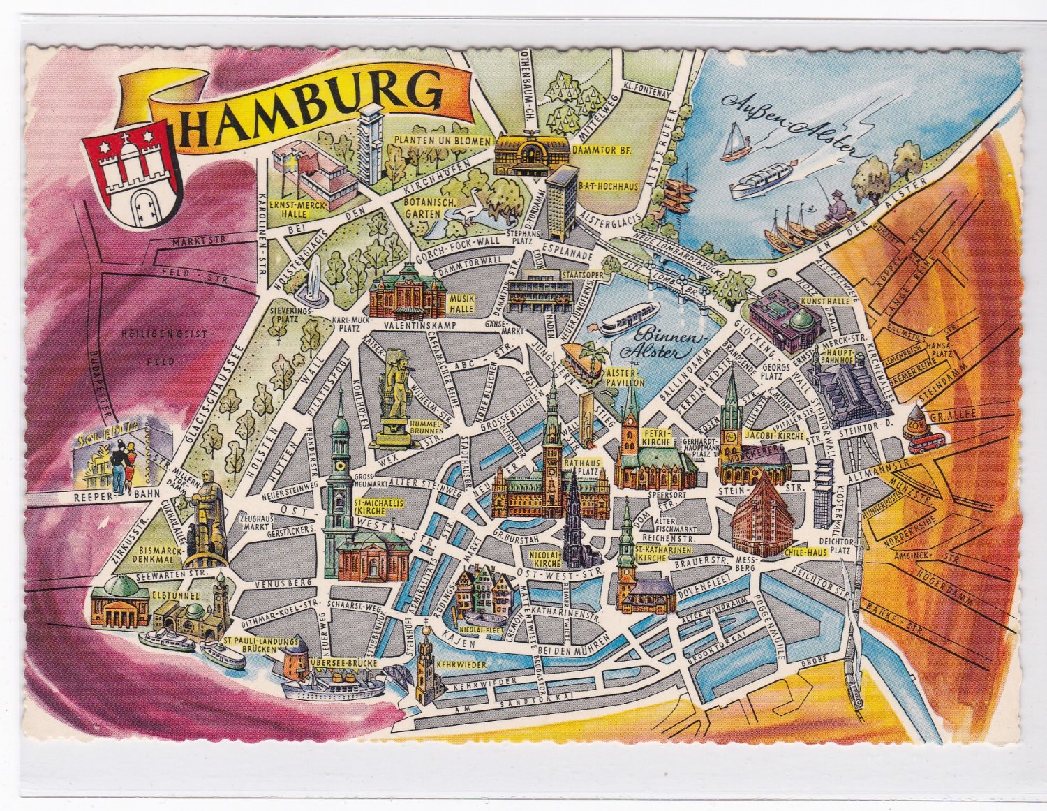 „Landkarten-AK Hamburg Stadtplan POI“ – Buch Gebraucht Kaufen ...