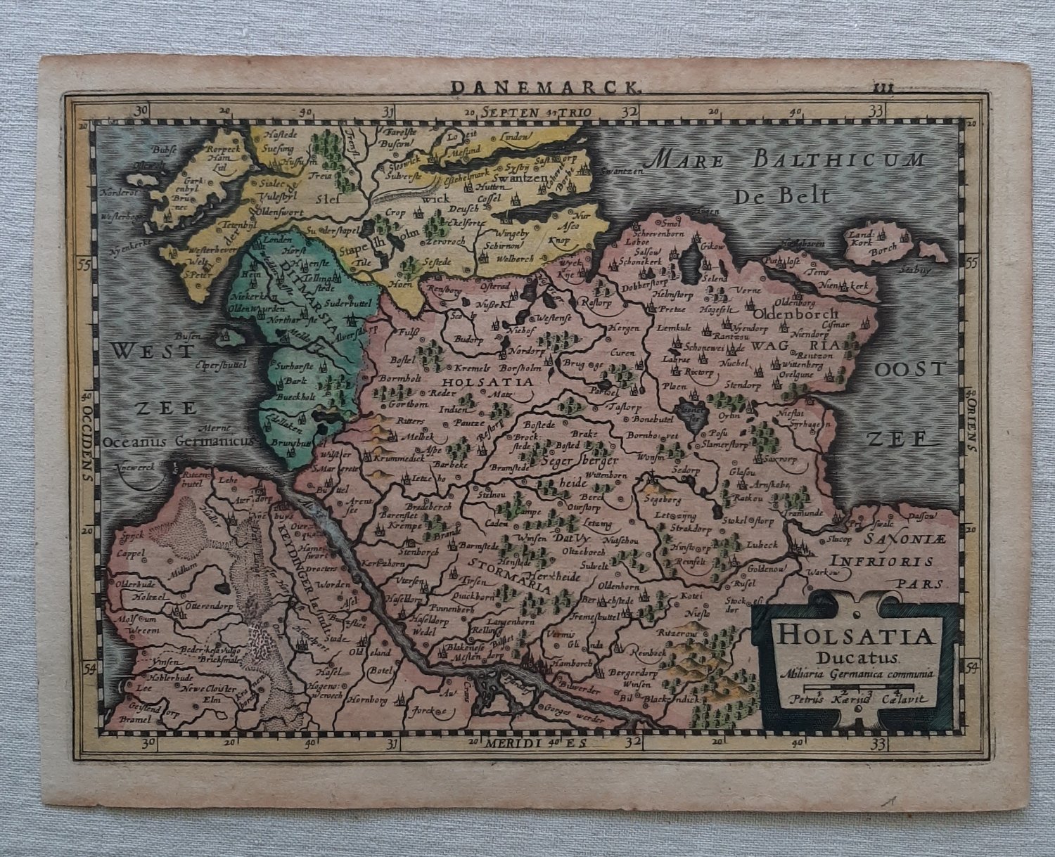 „Holsatia Ducatus Miliaria Germanica communia Landkarte …“ Buch