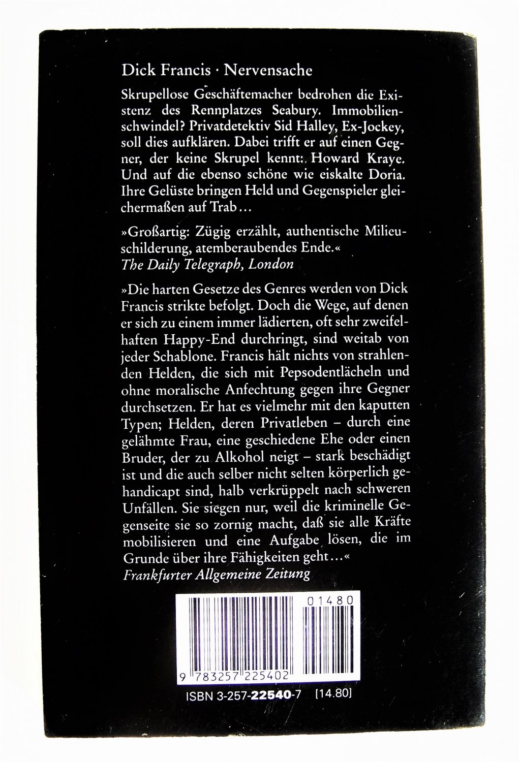 Nervensache - Ein Sid-Halley-Roman“ (Dick Francis) – Buch gebraucht kaufen  – A02DEdLD01ZZp