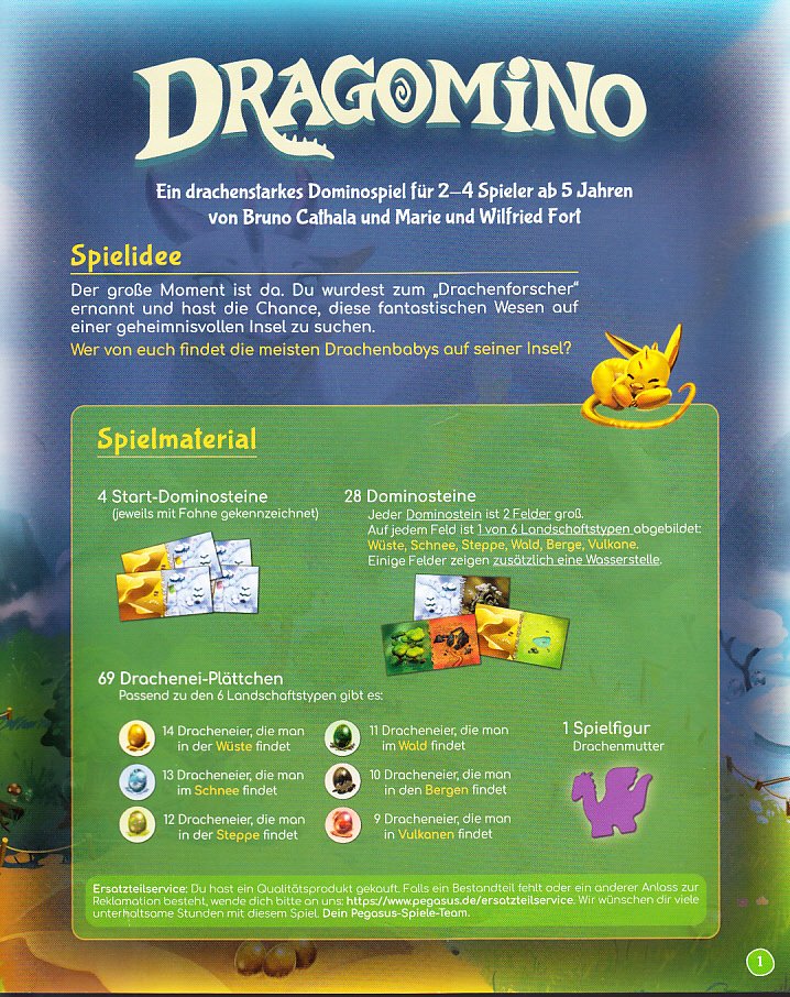 Gesellschaftsspiel Dragomino - Kinderspiel für 2 bis 4 Spieler