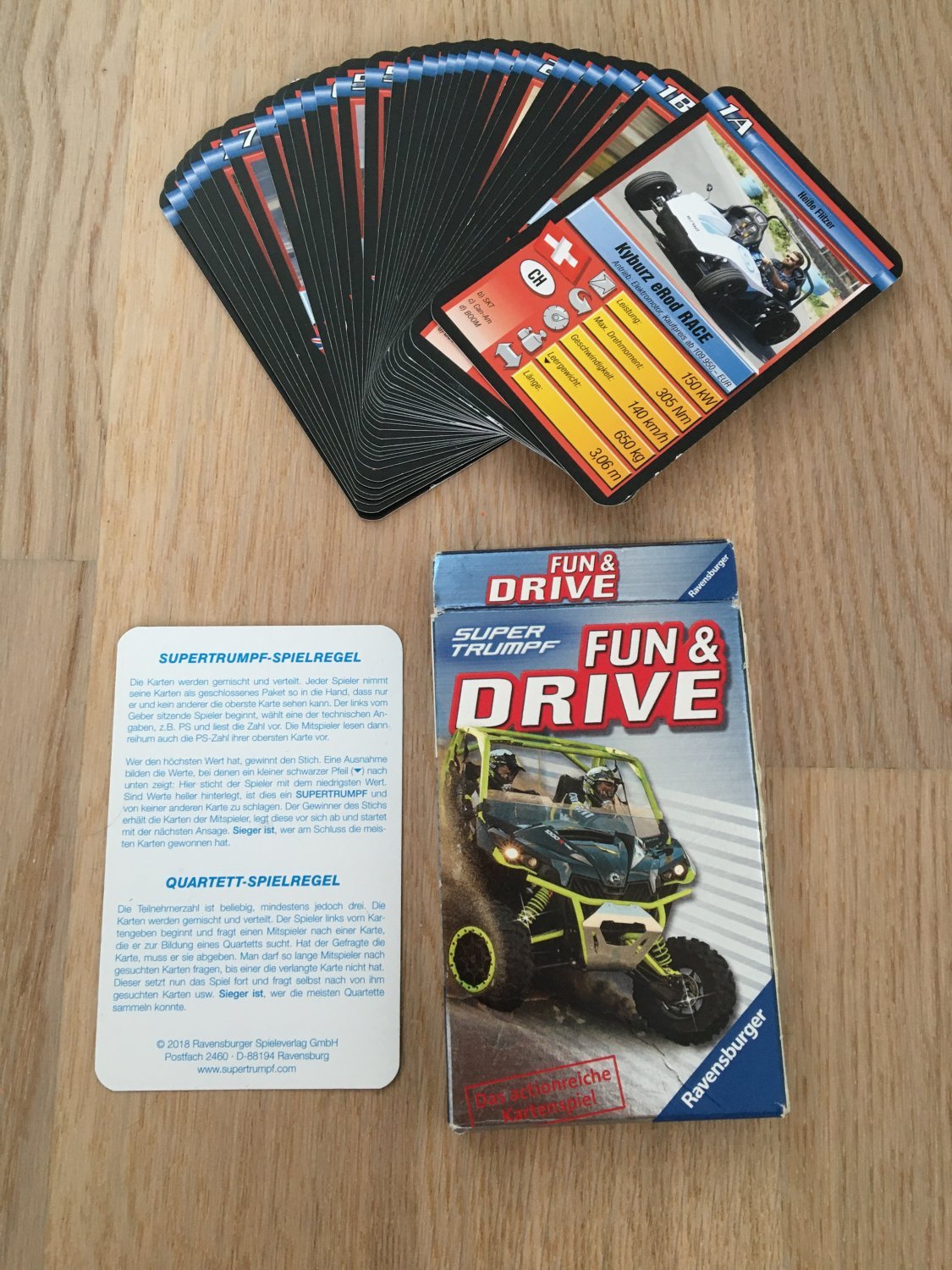 Fun & Drive Das Actionreiche Kartenspiel Auto Quartett“ – Spiel