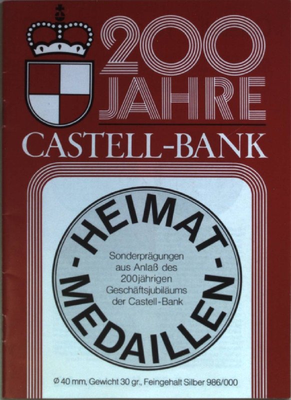 Castell Bank Bucher Gebraucht Antiquarisch Neu Kaufen