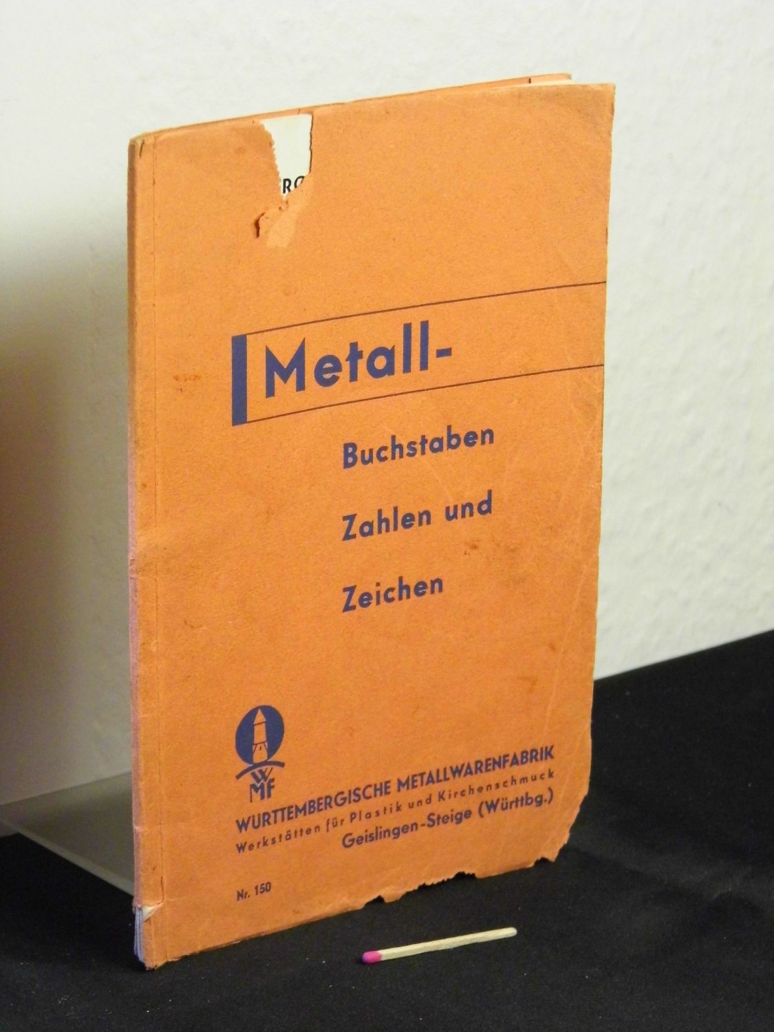 Metall-Buchstaben Zahlen und Zeichen 1933 - Nr.“ (Württembergische  Metallwarenfabrik WMF -) – Buch antiquarisch kaufen – A02prrFw01ZZL