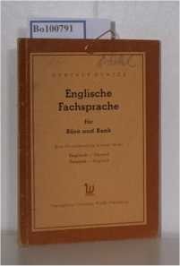 Englische Fachsprache Fur Buro Und Bank Eine Wortsammlung In Zwei