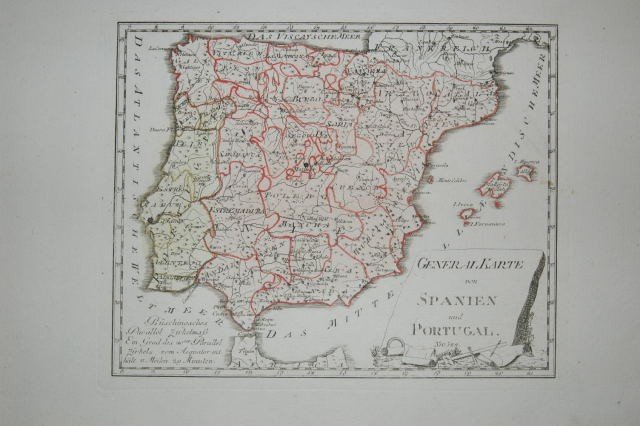 Generalkarte Von Spanien Und Portugal Reilly Franz Johann Joseph Von Buch Antiquarisch Kaufen A02flacy01zz5