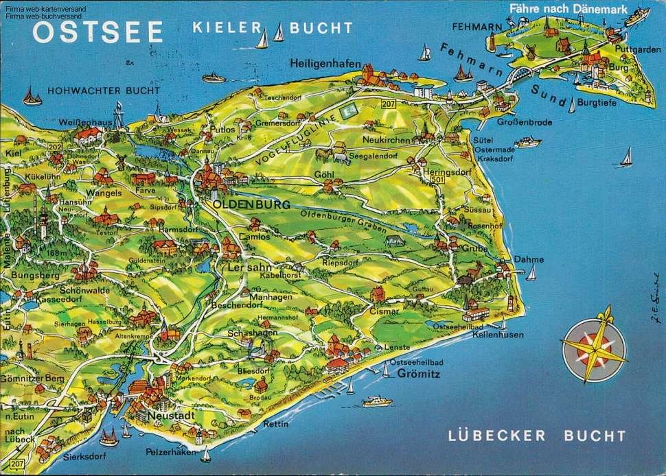 „Ostsee, Karte, Kieler Bucht, Lübecker Bucht, Fähre nach …“ – Buch