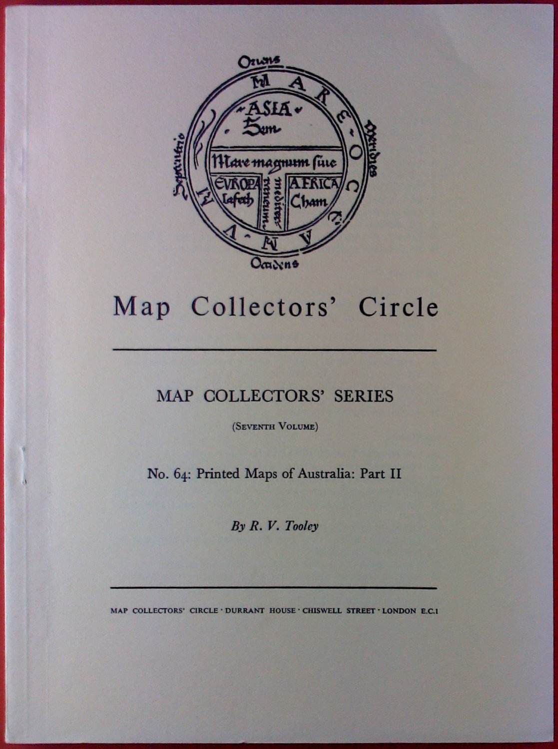 Map Collectors Circle Map Collectors Series Seventh Volume No 64 Printed Maps Of Australia Part II 