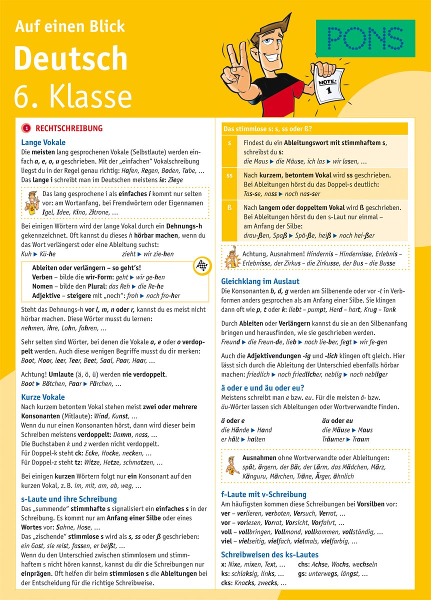 Isbn 9783125617131 Pons Auf Einen Blick Deutsch 6 Klasse Die