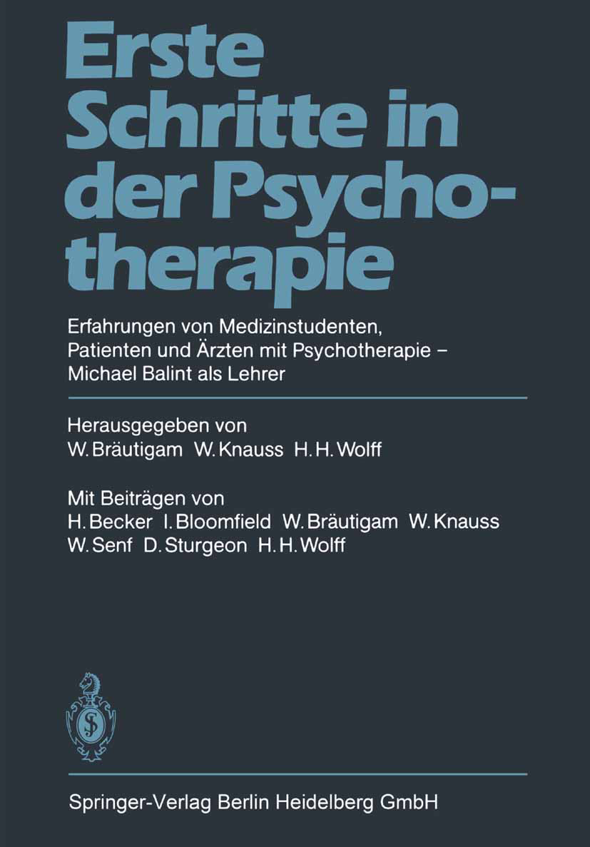 ISBN 3540127739 "Erste Schritte In Der Psychotherapie - Erfahrungen Von ...