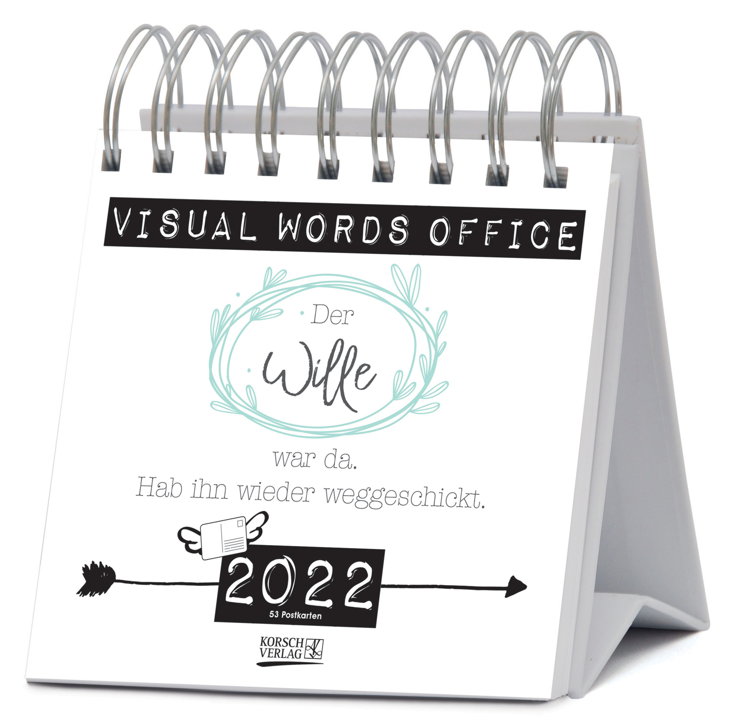 Hochwertiger Kunstkalender. Jede Woche ein neuer Spruch Visual Words 2022 Typo-Art Wochenkalender 